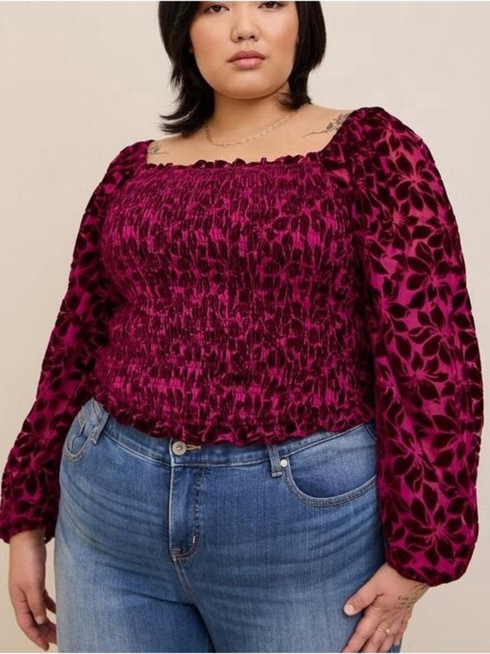 Torrid velvet blouse